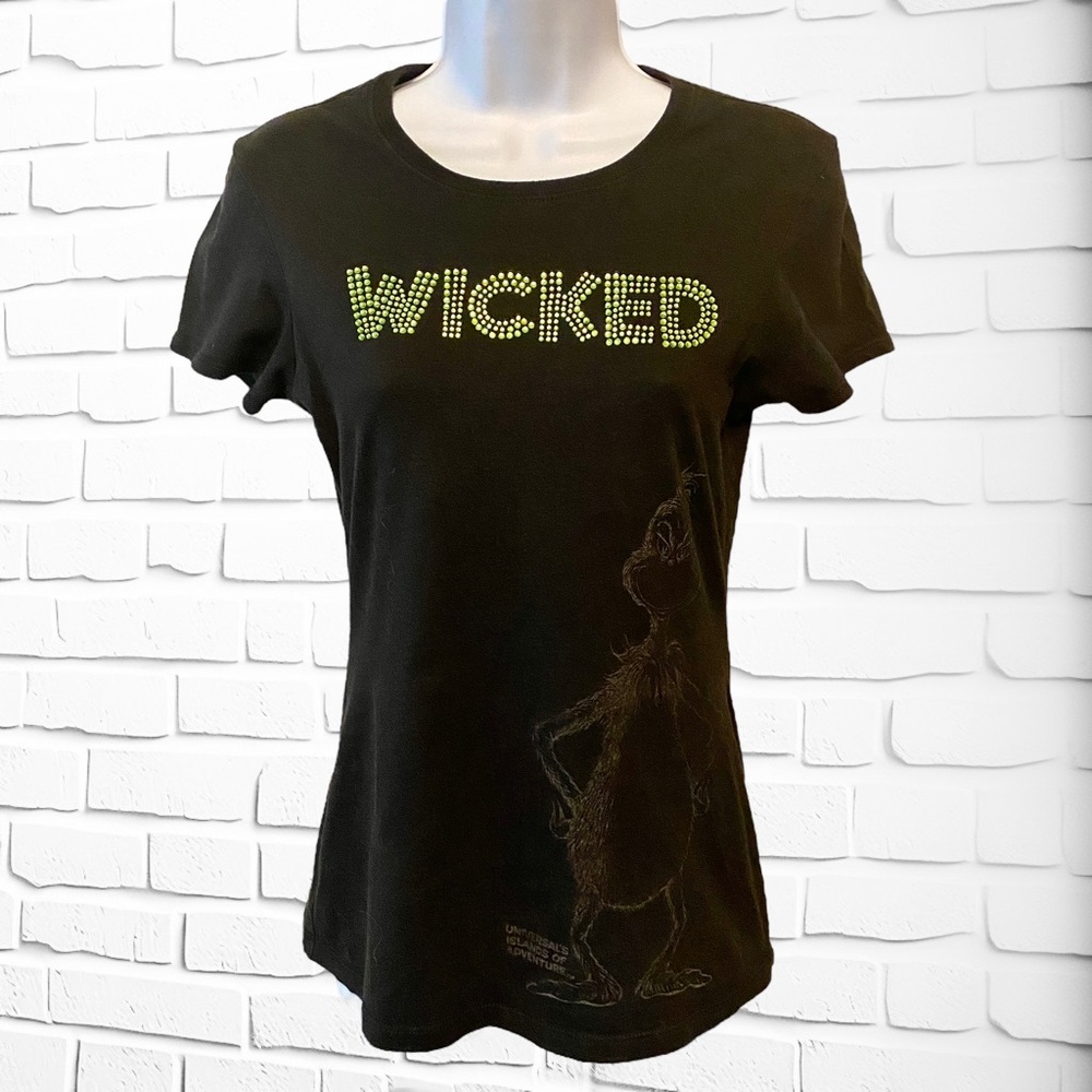 Universal Black Tee with Yellow Graphic